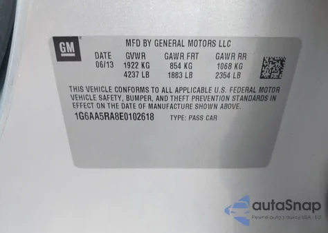 2014 Cadillac Ats Standard z USA, uszkodzony, nr VIN 1G6AA5RA8E0102618